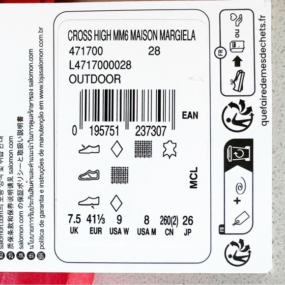 NWT Salomon x MM6 Maison Margiela Red Sneakers - Picture 16 of 17